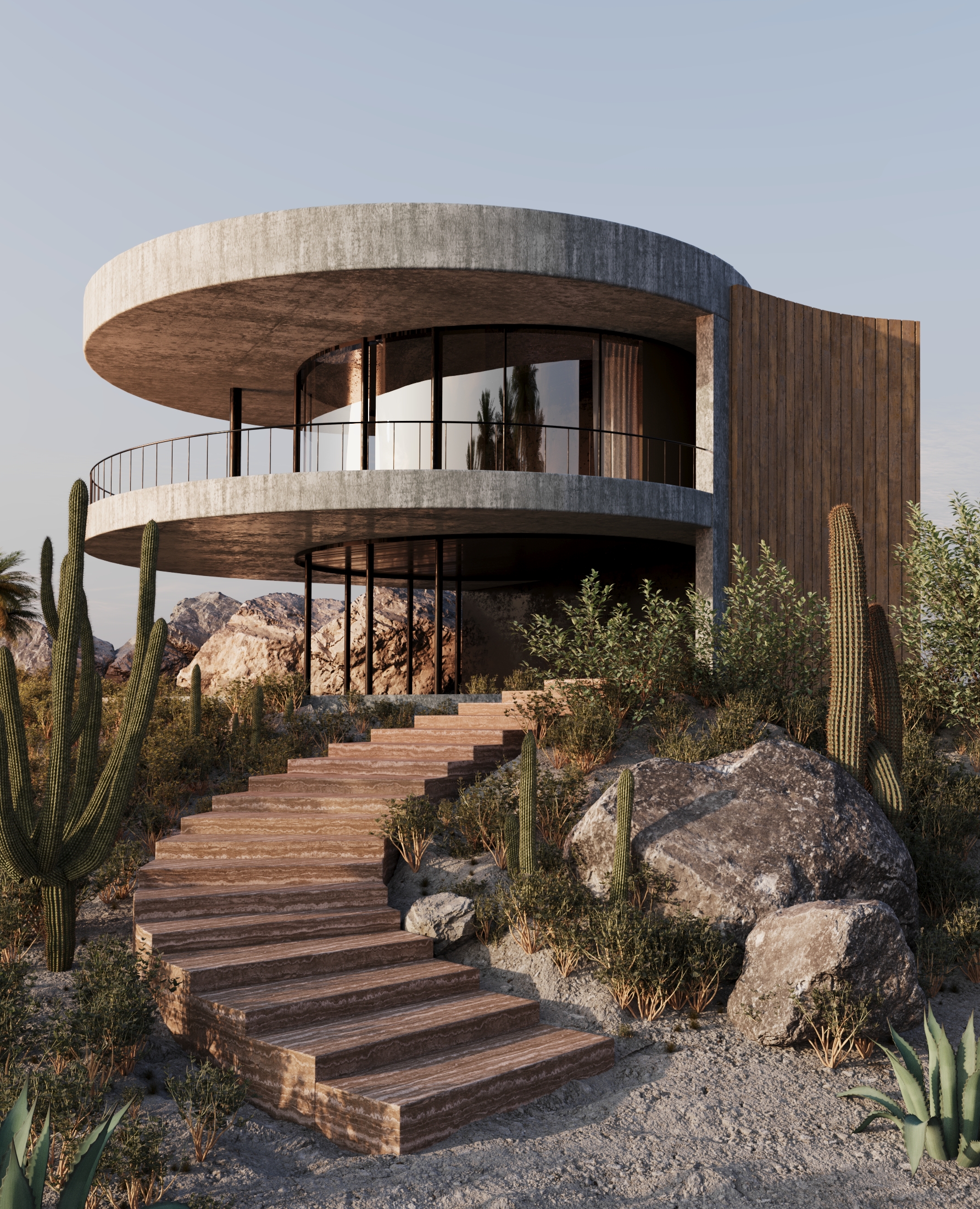 Concrete Rotunda Desert Architecture