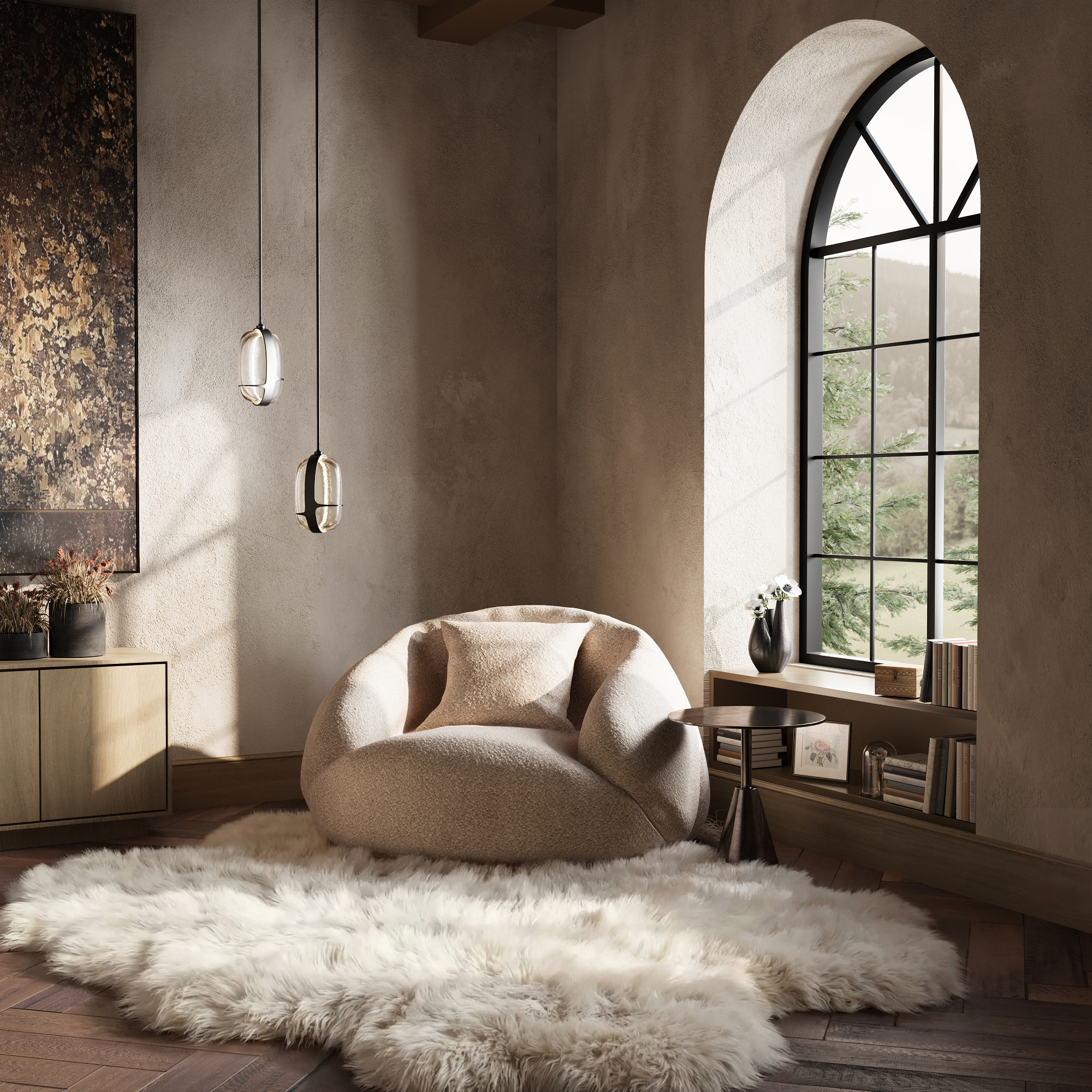 Arched Window Reading Nook